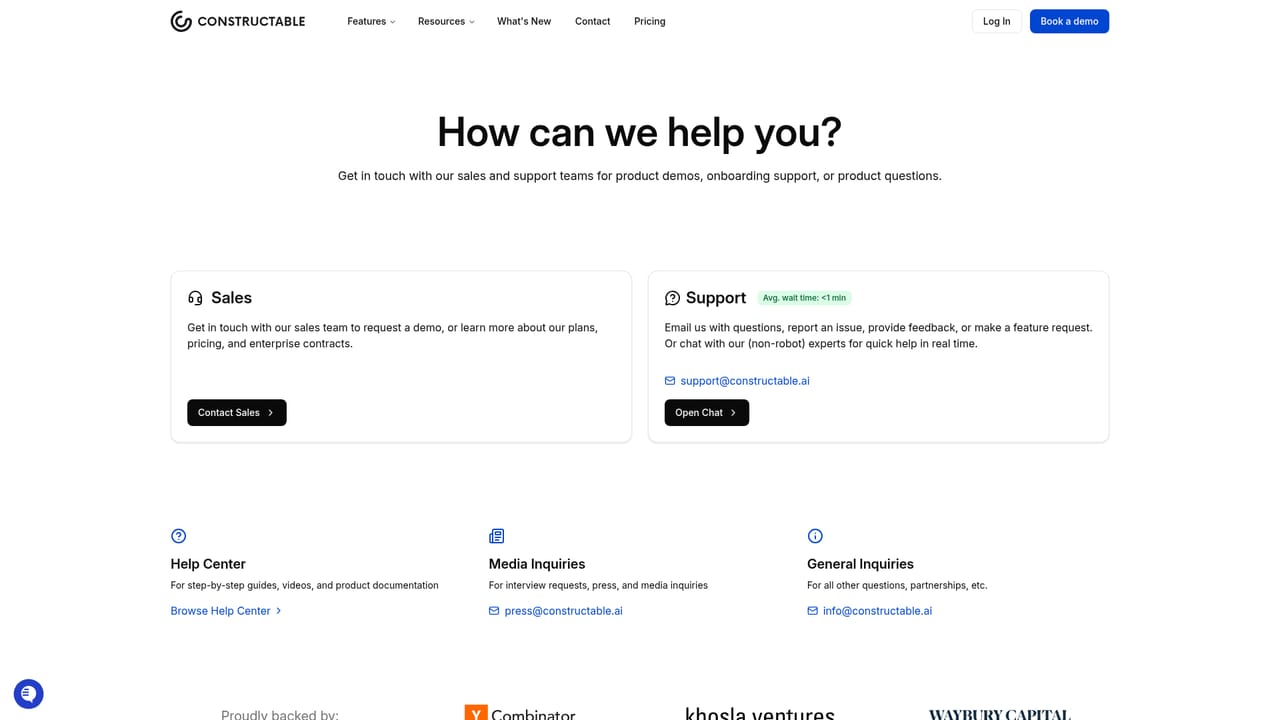 Constructable — Book a demo and scope your projects