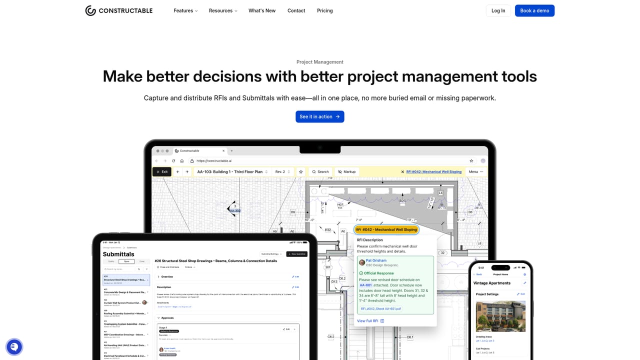Constructable — Run an automated drawing and submittal review