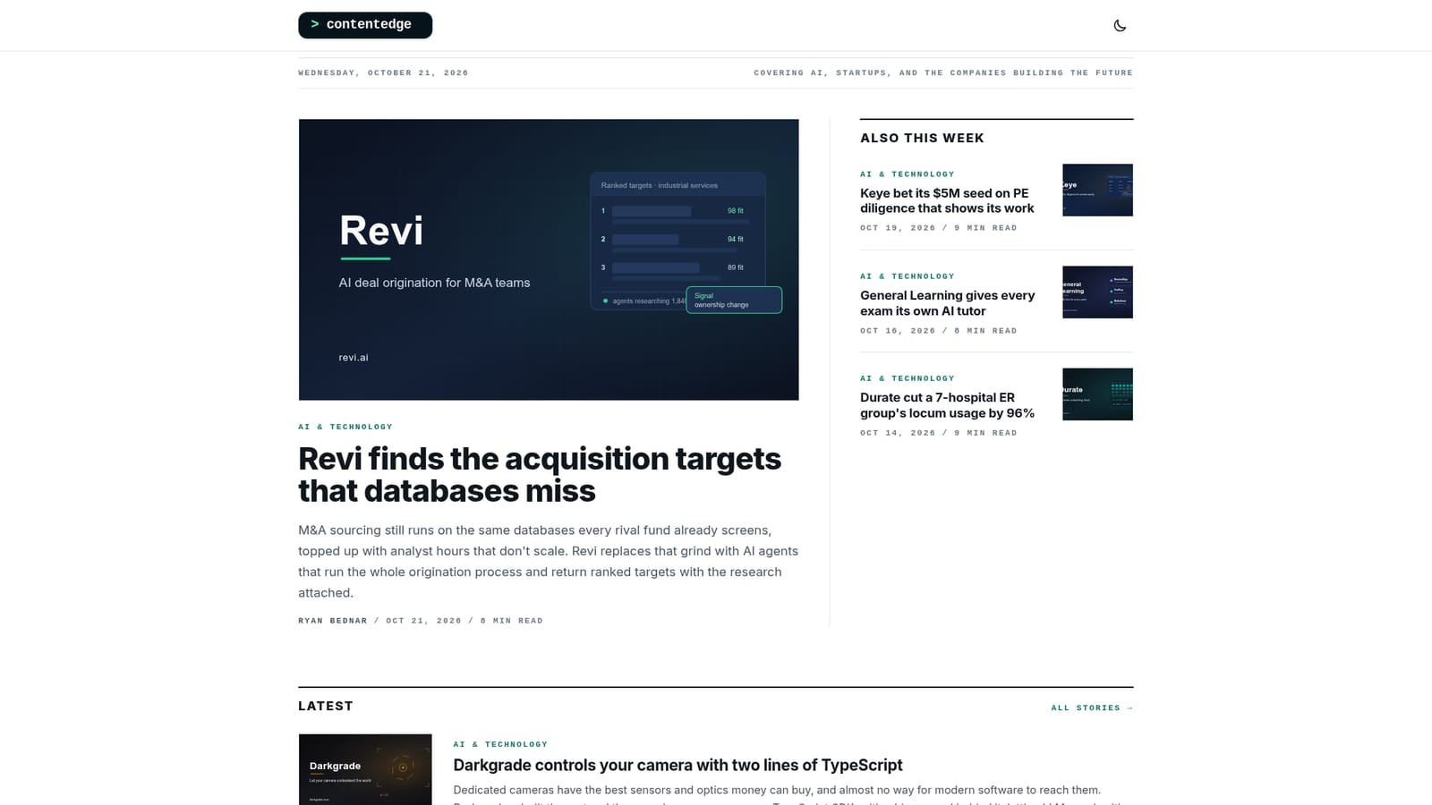 ContentEdge — Start with the latest stories
