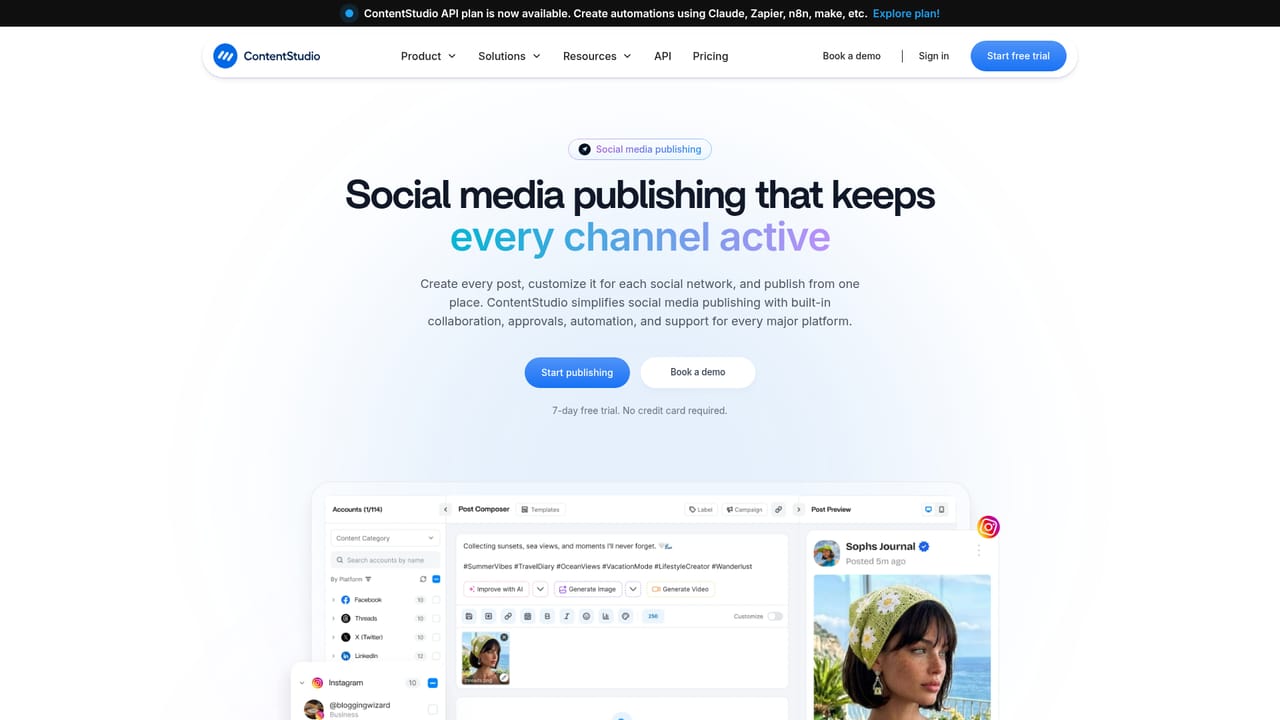 ContentStudio — Plan and schedule on the calendar