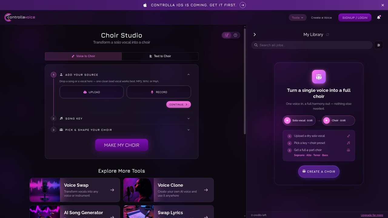 Controlla Voice — Split stems and stack a choir