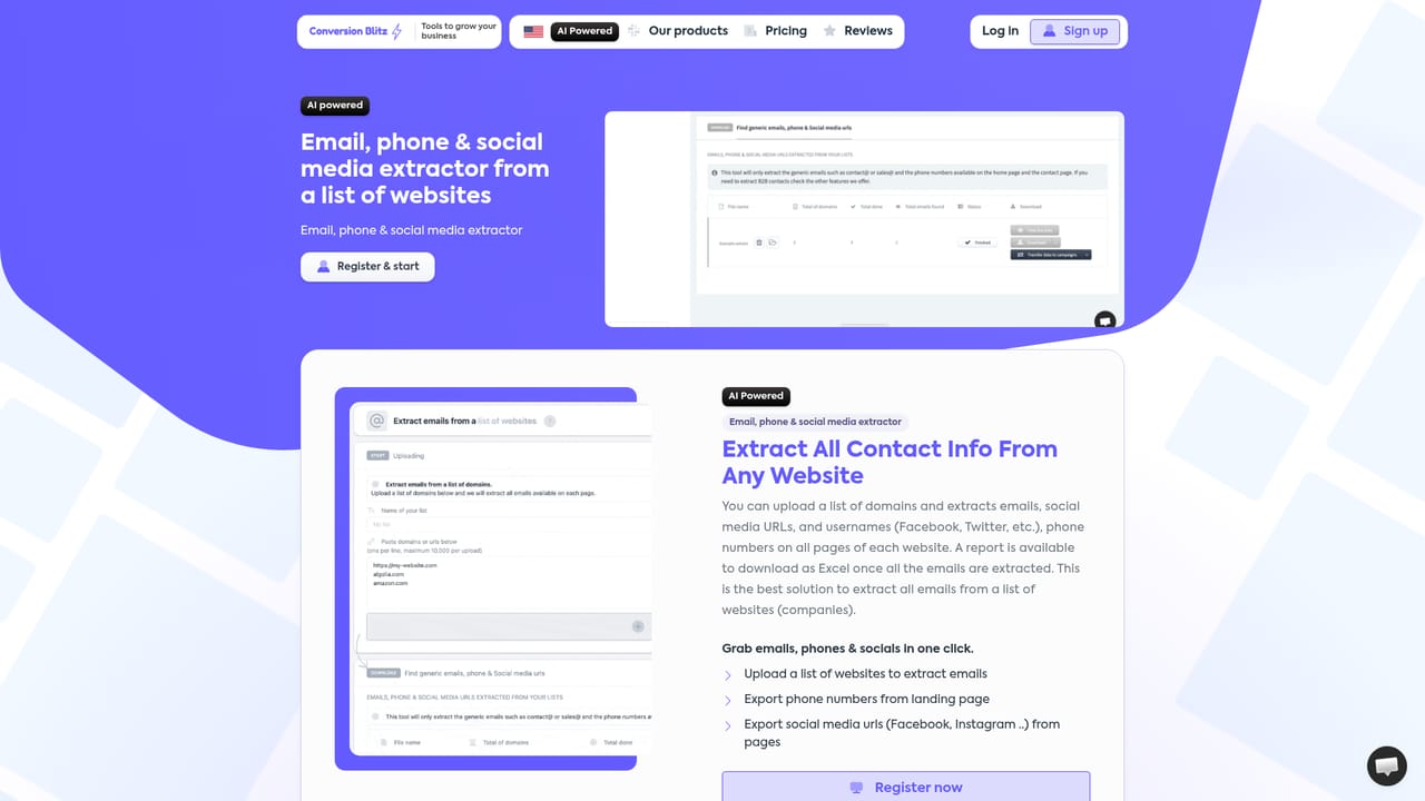 Conversion Blitz — Build your first lead list from websites