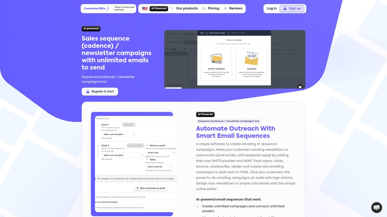 Conversion Blitz — Load leads into a sequence