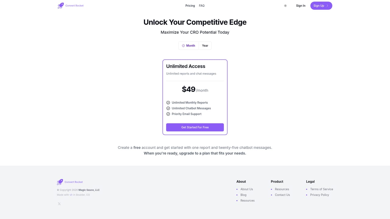 ConvertRocket — Upgrade when the free allowance runs out