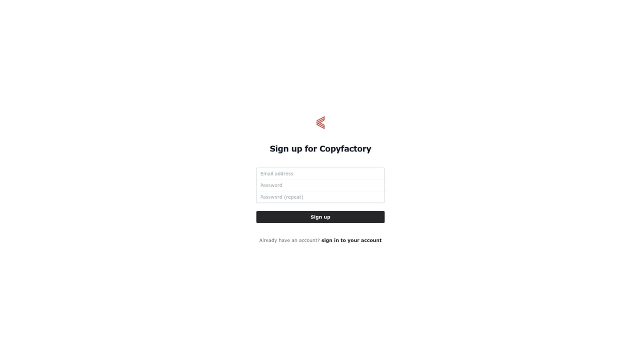 Copyfactory — Create a free account