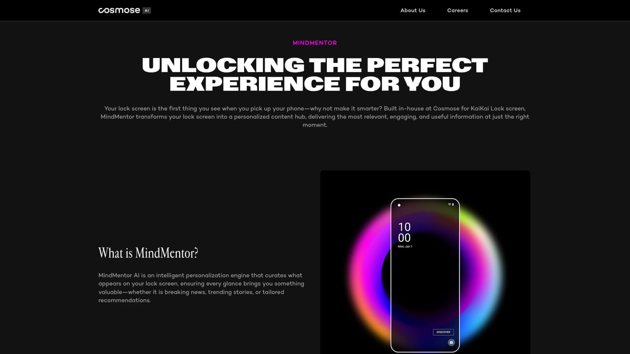 Cosmose — Read the MindMentor product page