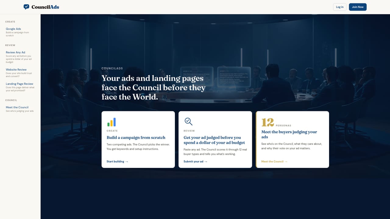 CouncilAds — Open the app and start a review