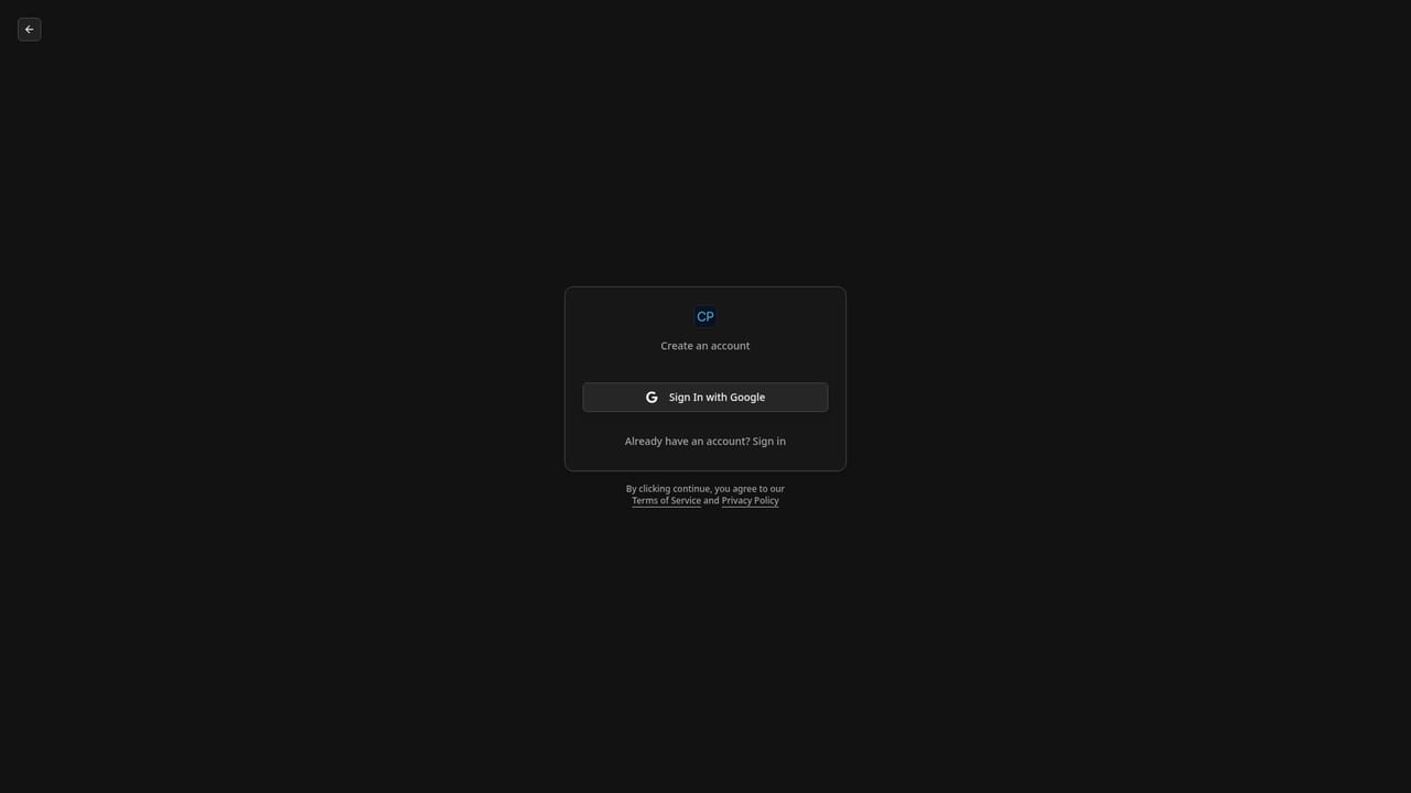 Couple Prompt — Create an account