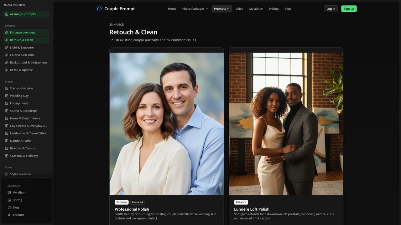 Couple Prompt — Browse and filter prompts