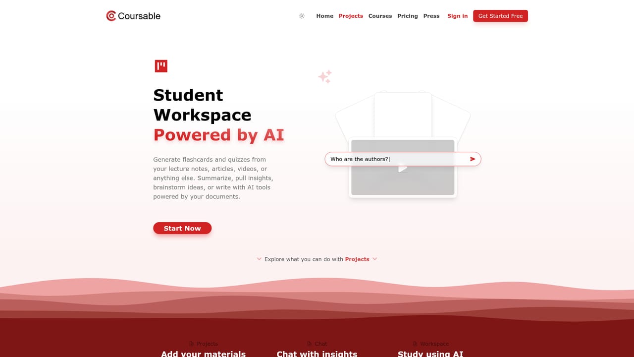 Coursable — Upload material to a project