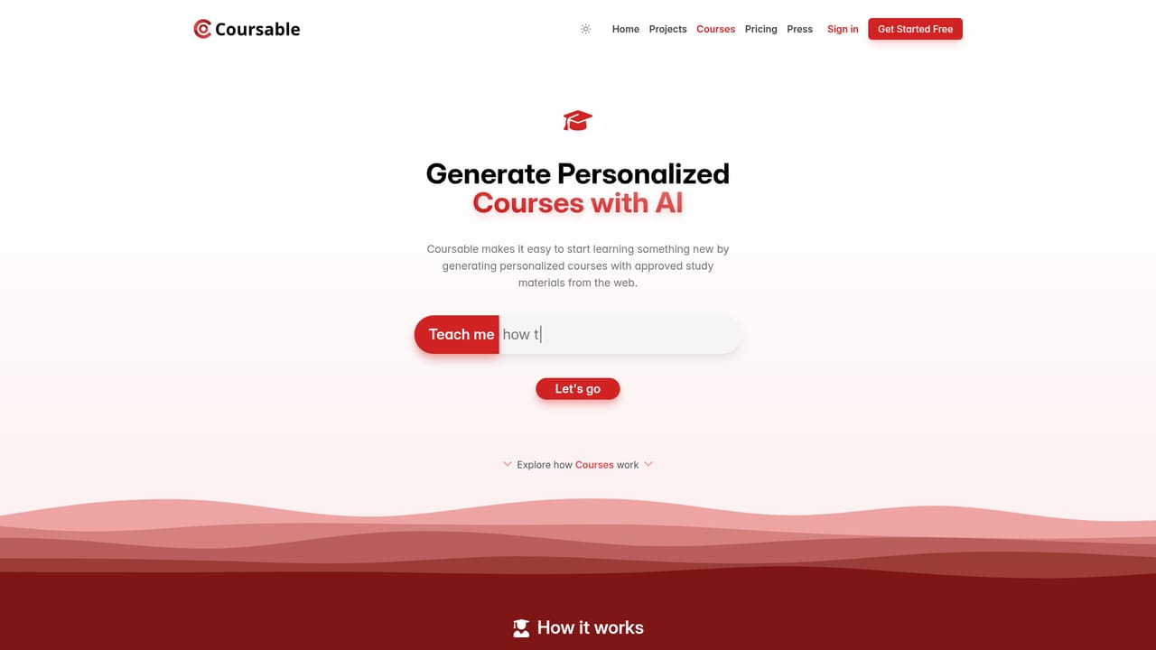 Coursable — Build a course on a new topic