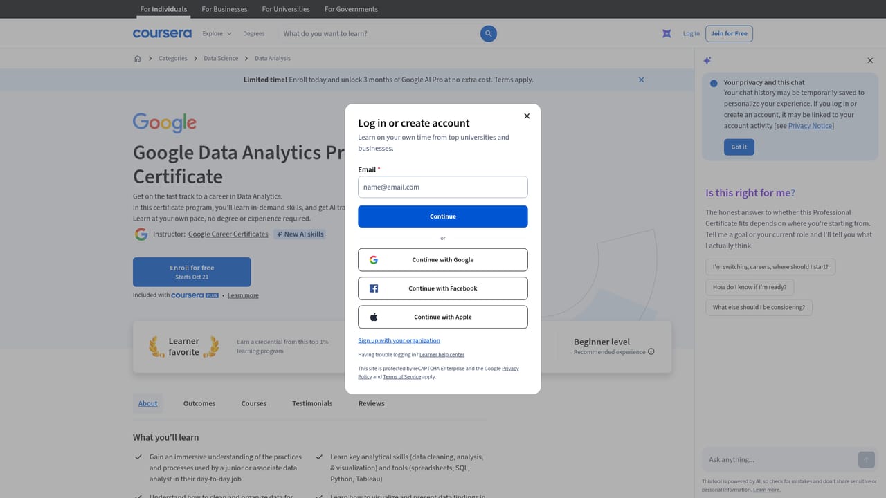 Coursera — Compare a full certificate