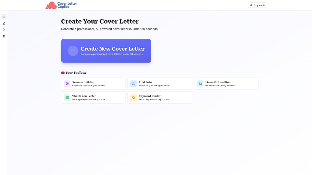 Cover Letter Copilot — Open the generator