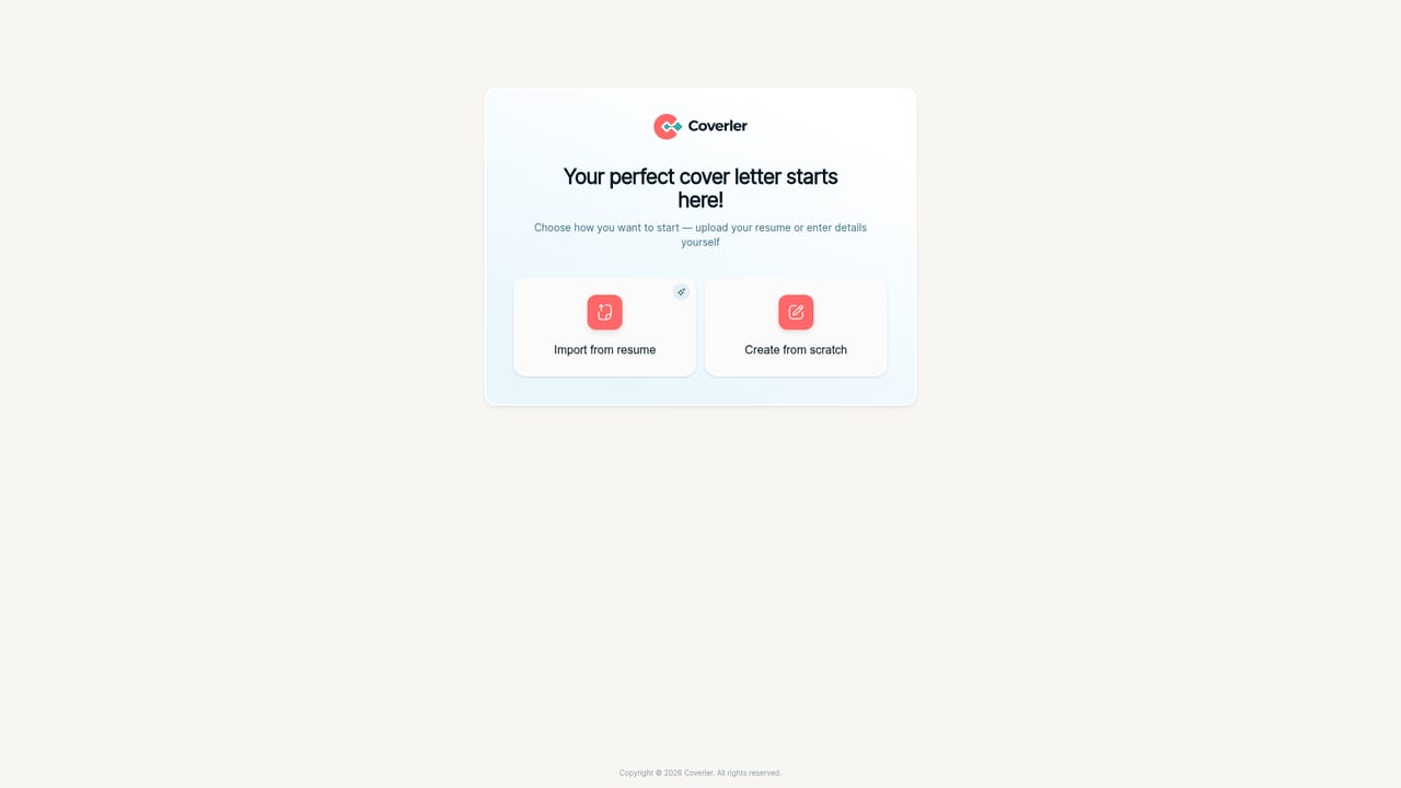 Coverler — Paste the job description