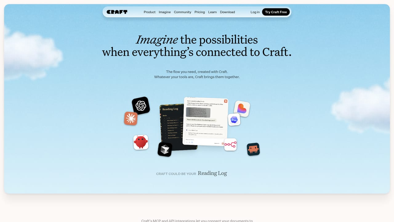 Craft — Explore Imagine and pick a connection