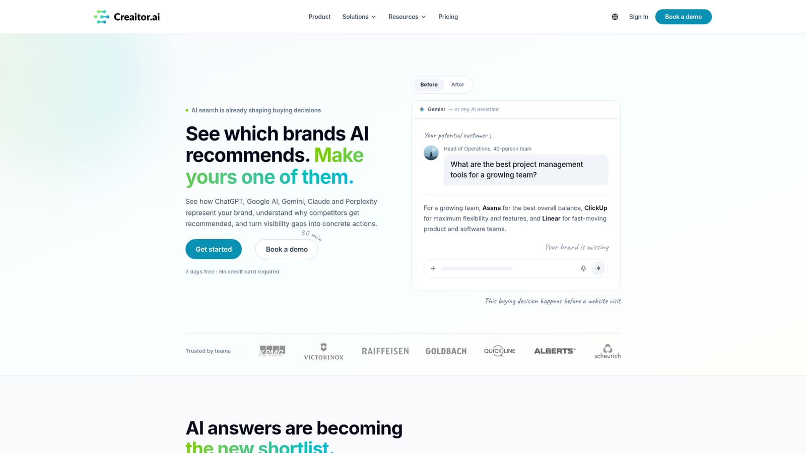 Creaitor — Start the free trial