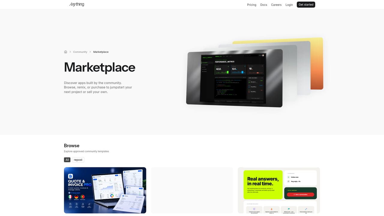 Create — Pick a starting template