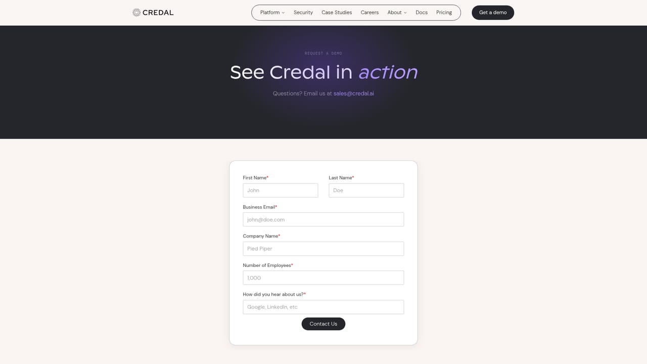 Credal — Book a demo and scope your first use case