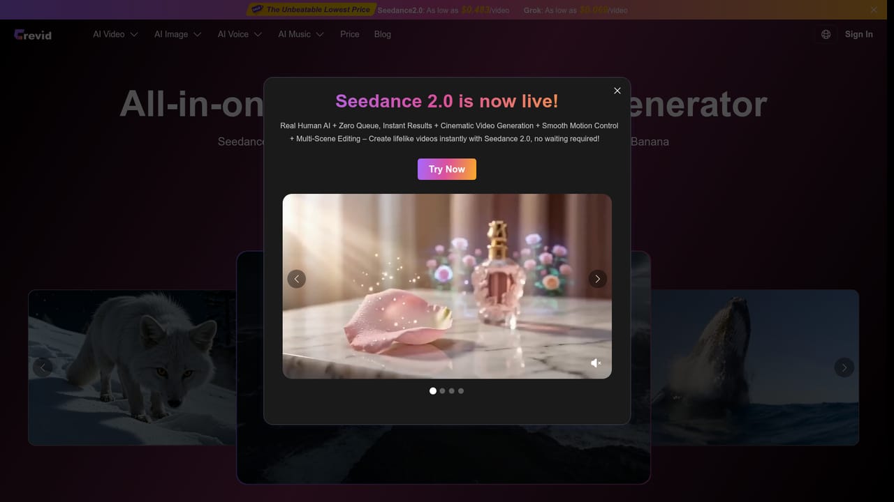 Crevid AI — Create an account or log in