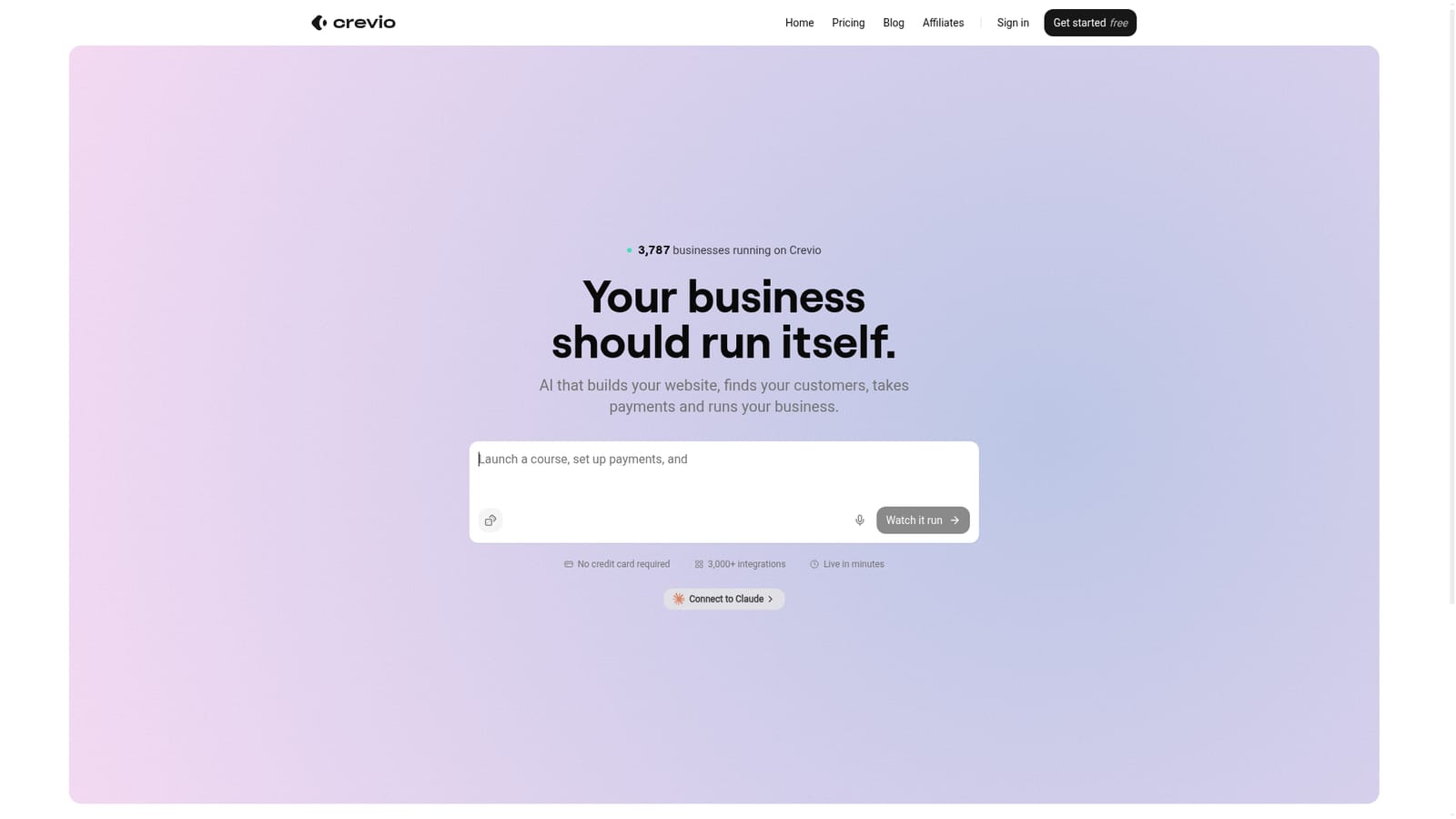 Crevio — Create an account