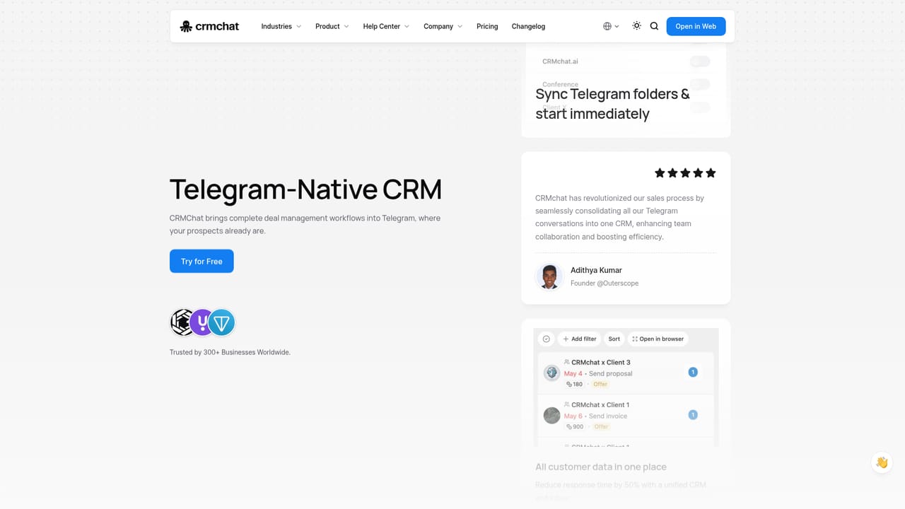 CRM Chat — Collect leads with the group parser