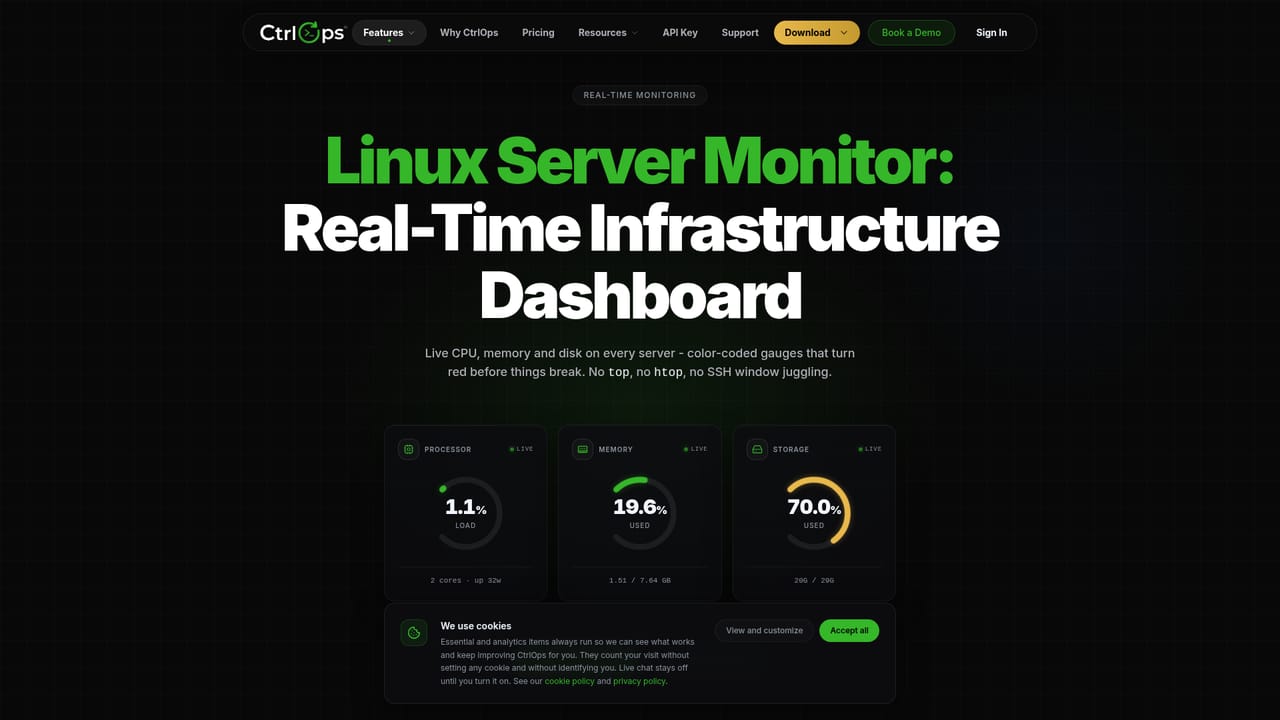 CtrlOps — Check live server health