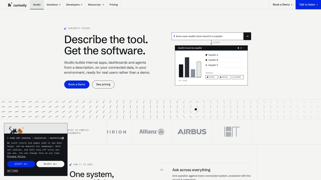 Curiosity.AI — Review how Studio works end to end