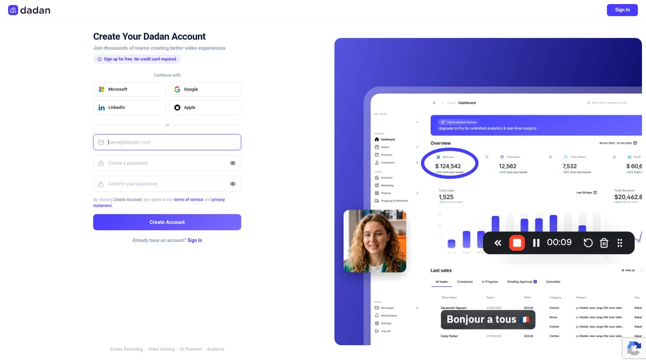 Dadan — Sign up for a Dadan account