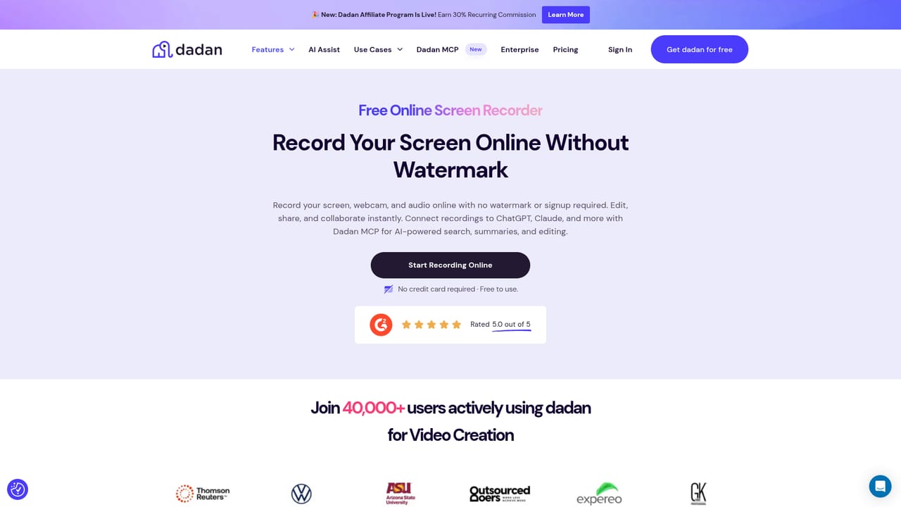 Dadan — Upload or record a video