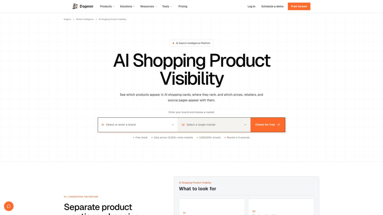 Dageno AI — Check the shopping and ads surfaces