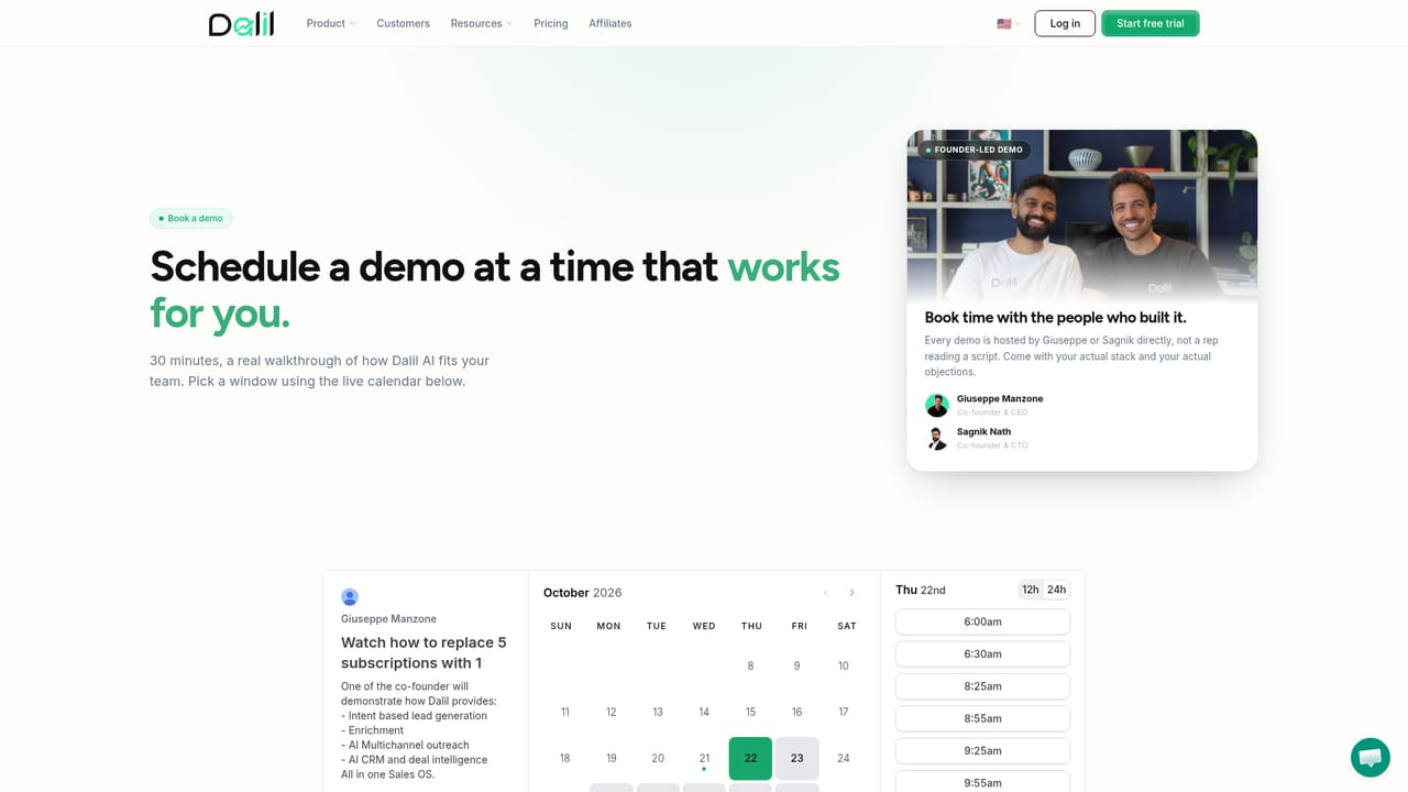 Dalil — Book a walkthrough of the pipeline