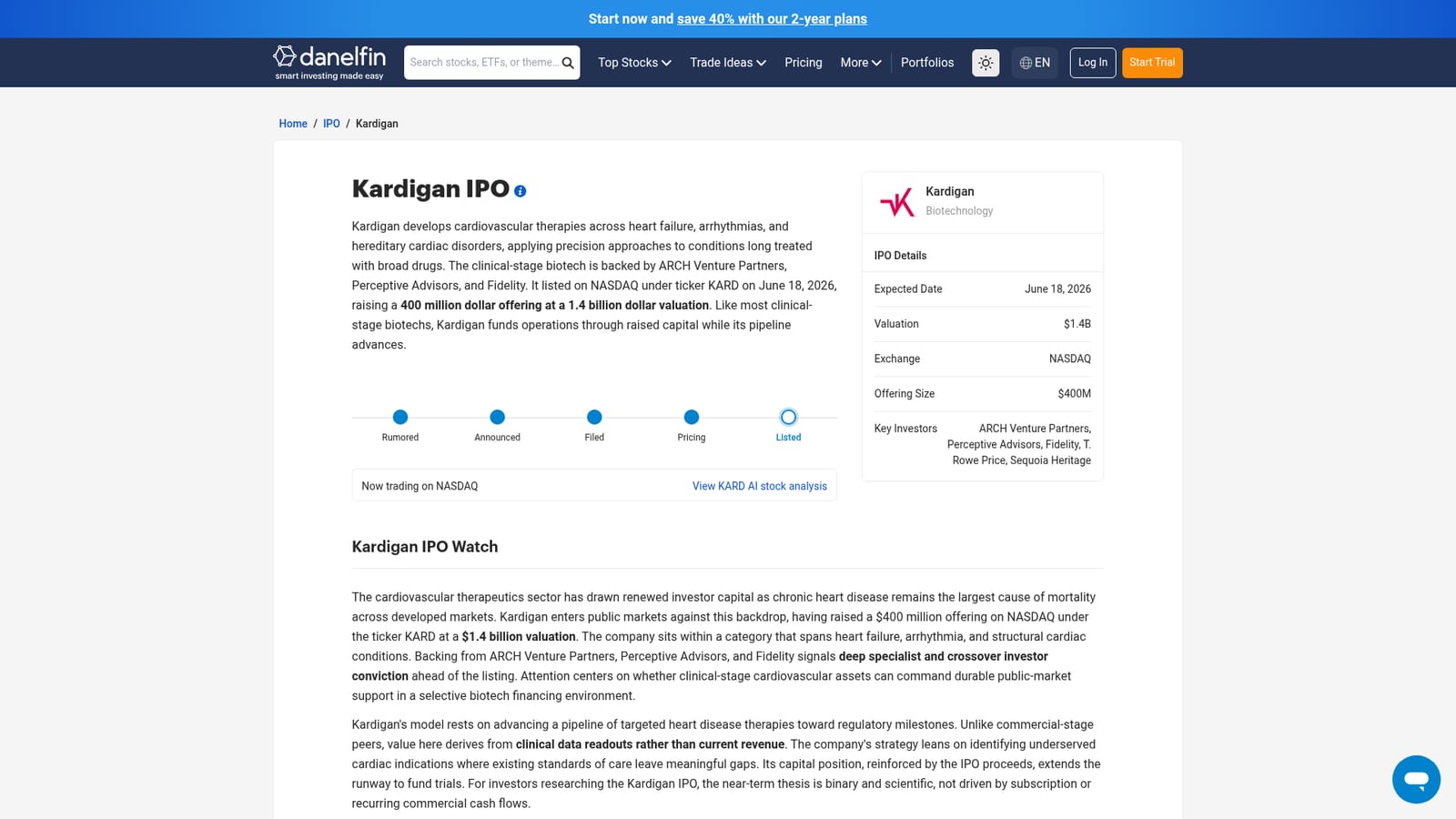 Danelfin — Search a stock you already follow
