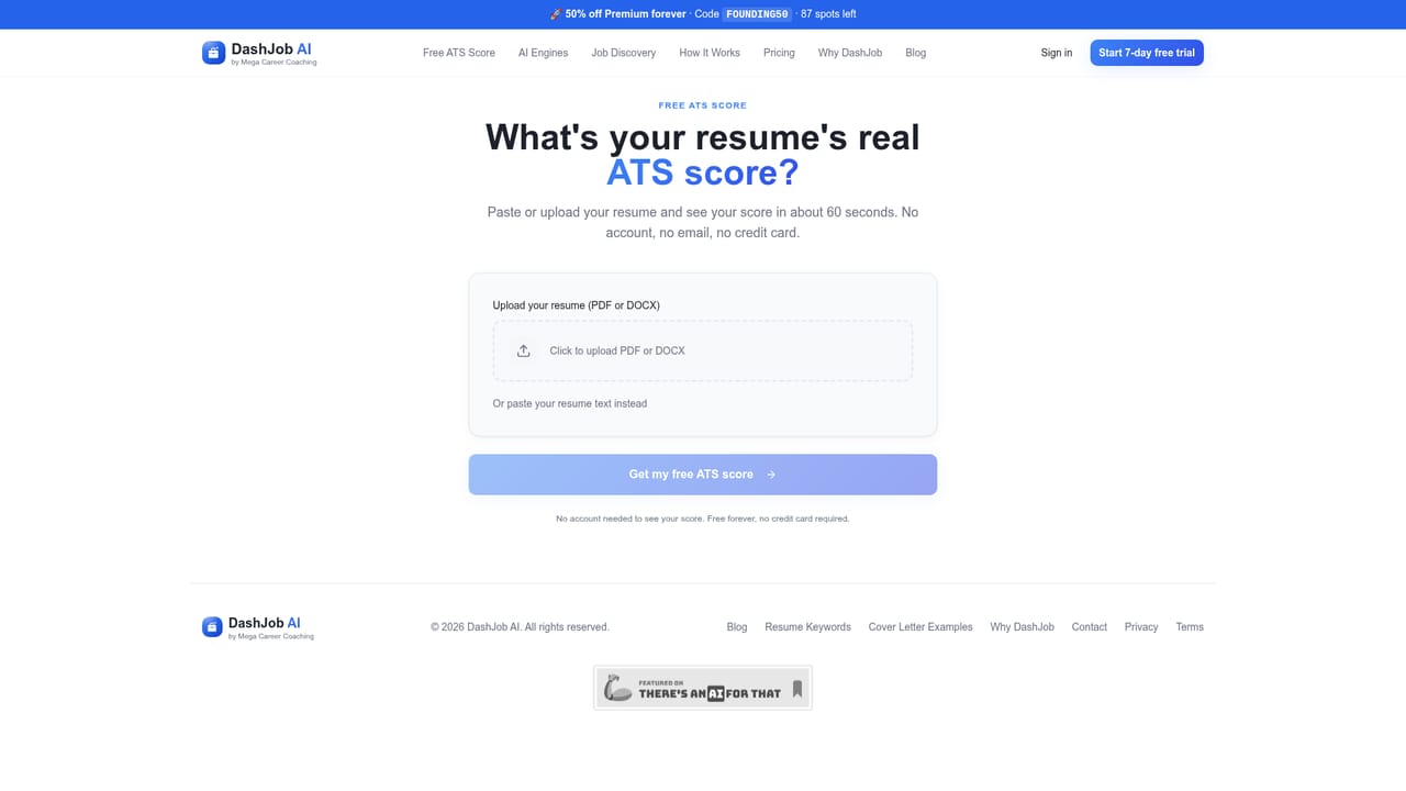 DashJob AI — Get a free ATS score
