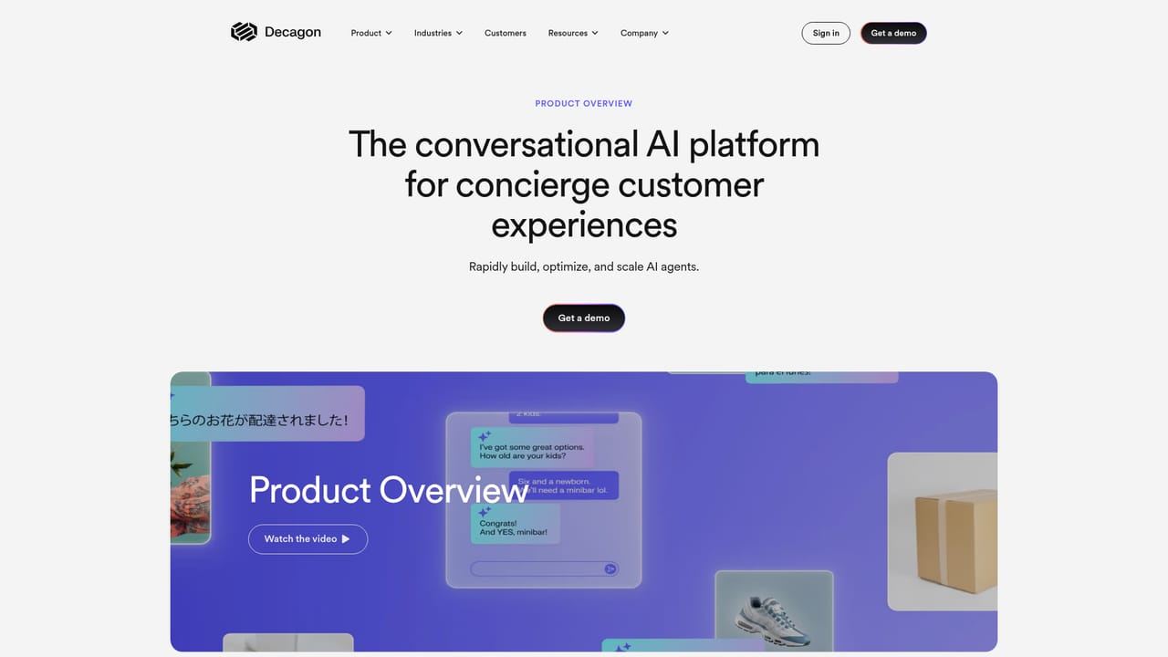 Decagon — Review the platform surface