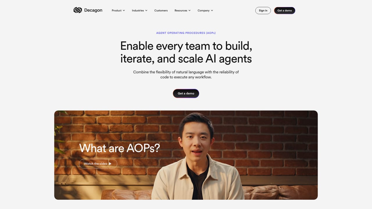 Decagon — Define agent workflows as AOPs