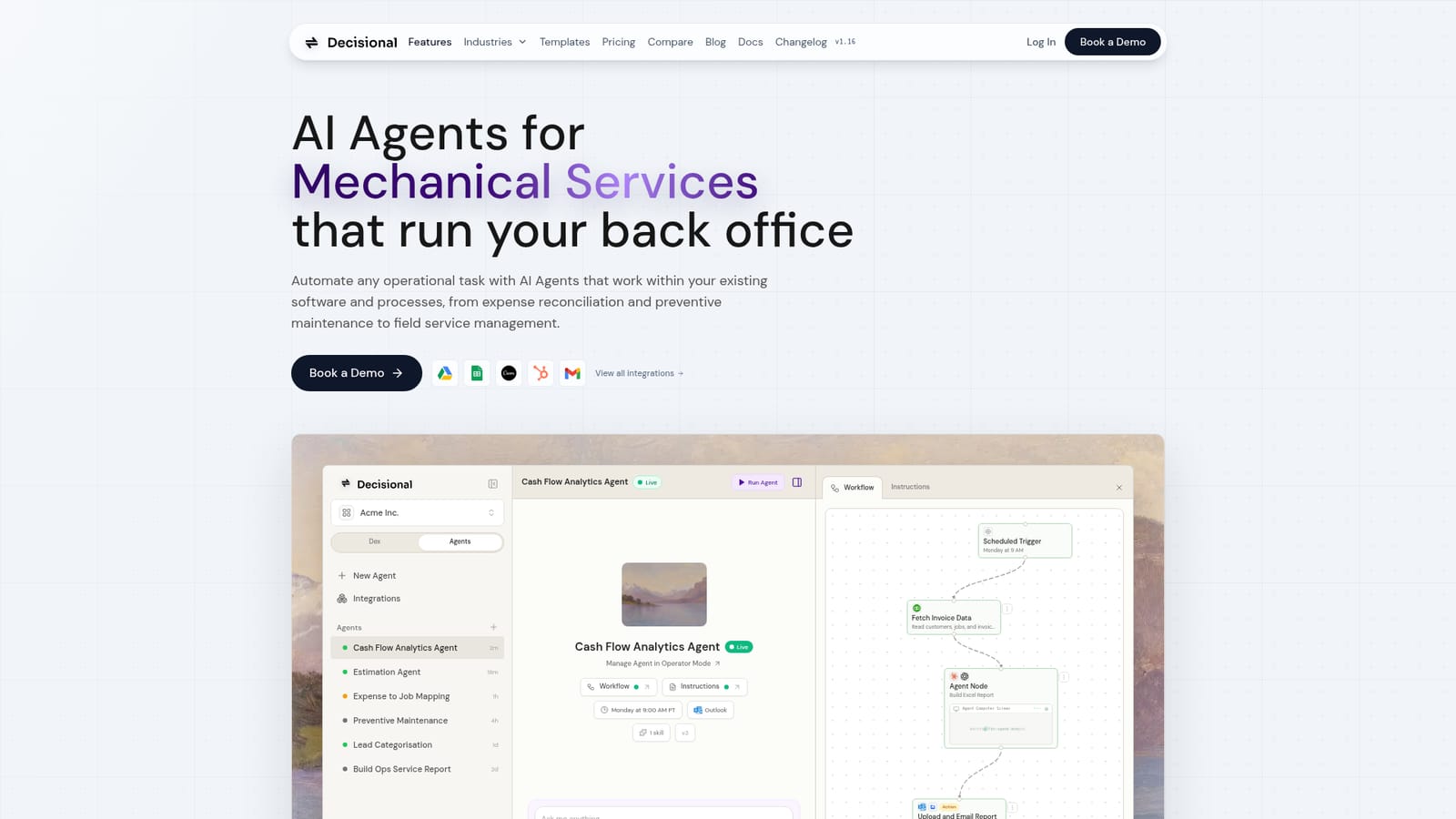 Decisional AI — Book a demo and describe the back-office task