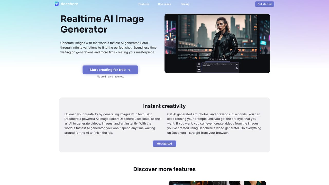 Decoherence — Generate images in real time