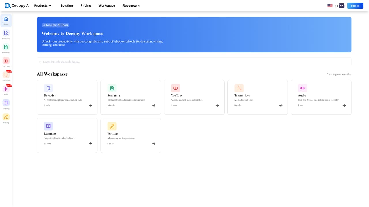 Decopy — Work inside the workspace
