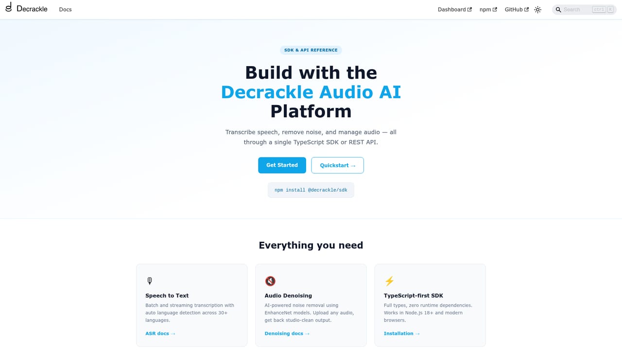 Decrackle — Read the API documentation