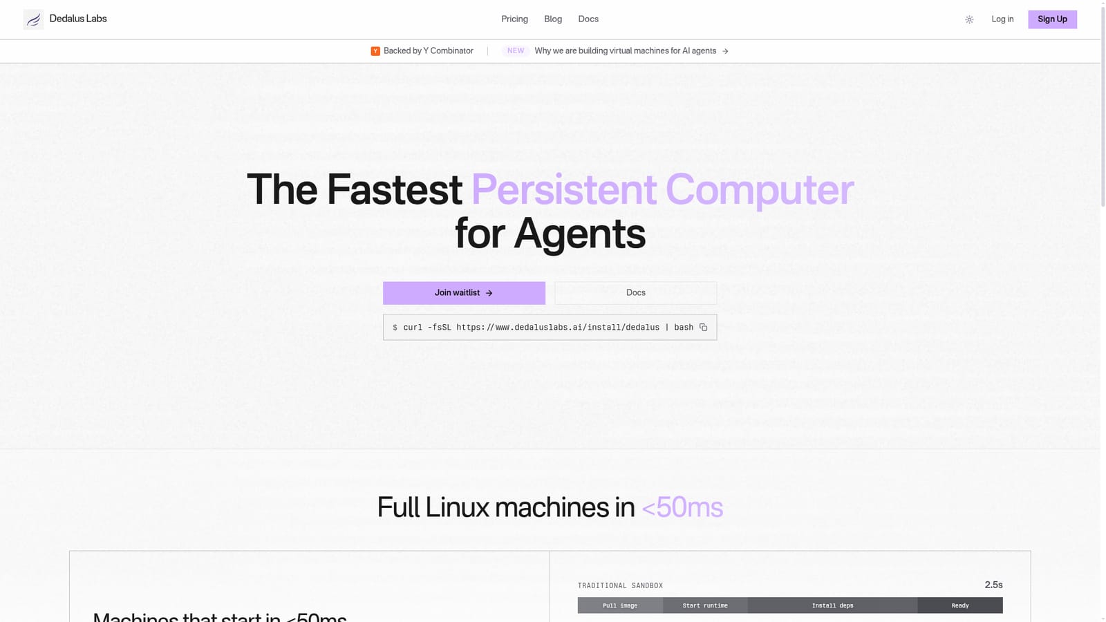 Dedalus Labs — Join the waitlist for access