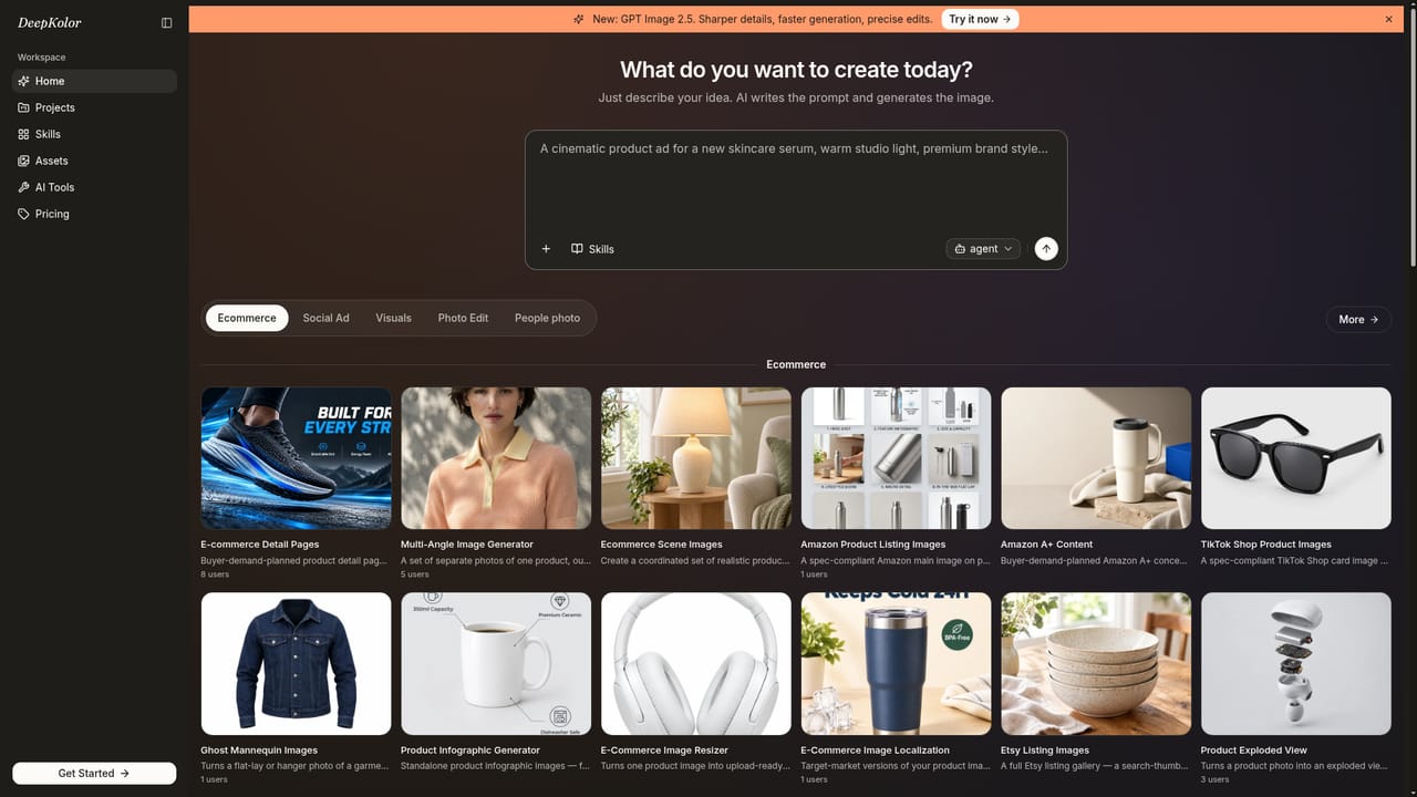 DeepKolor — Sign up for free credits