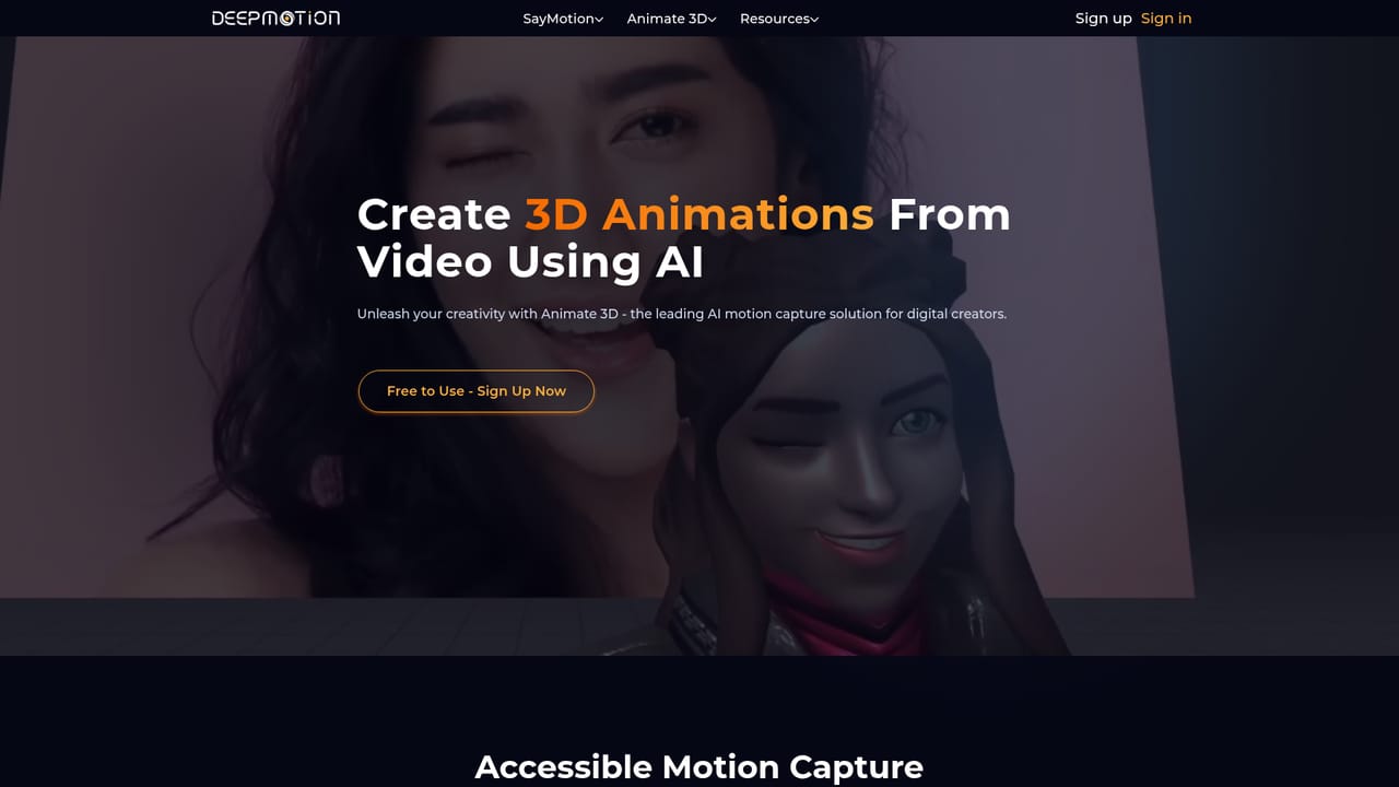 Deepmotion — Upload footage to Animate 3D