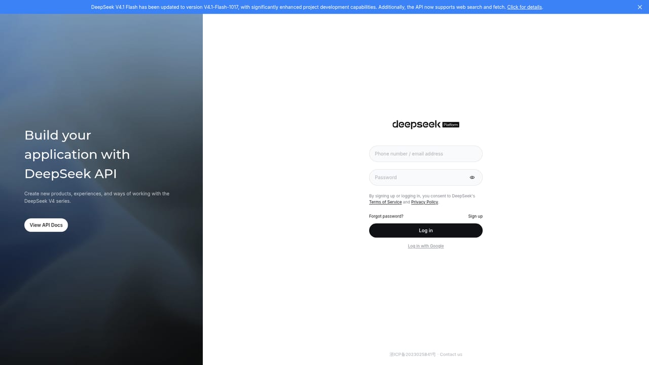 DeepSeek — Try the developer platform