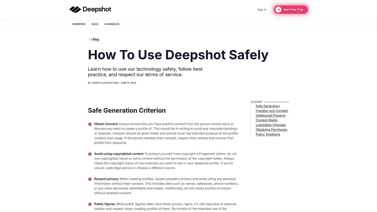Deepshot — Read the safe usage guide