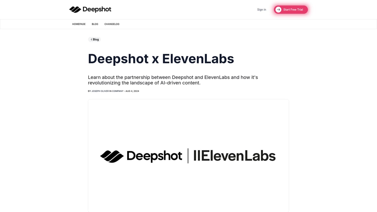 Deepshot — Pair a voice if needed