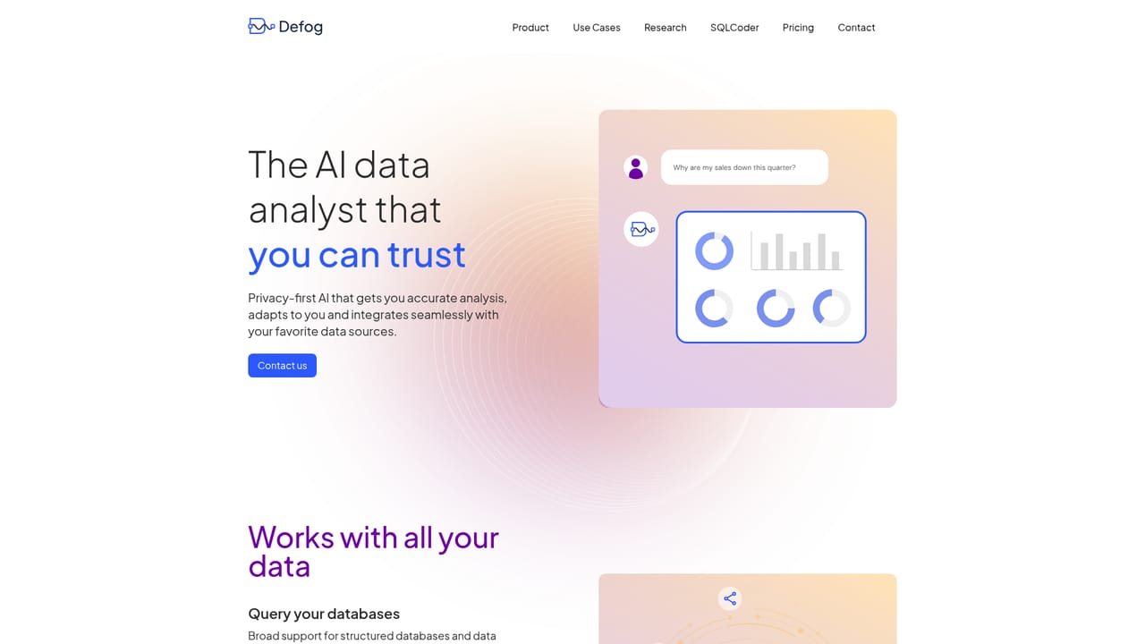 Defog — Review the product capabilities