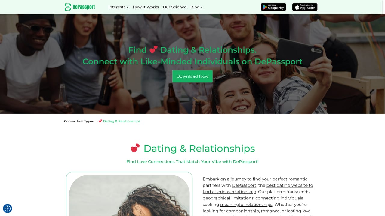 DePassport — Choose the connection category you are looking for