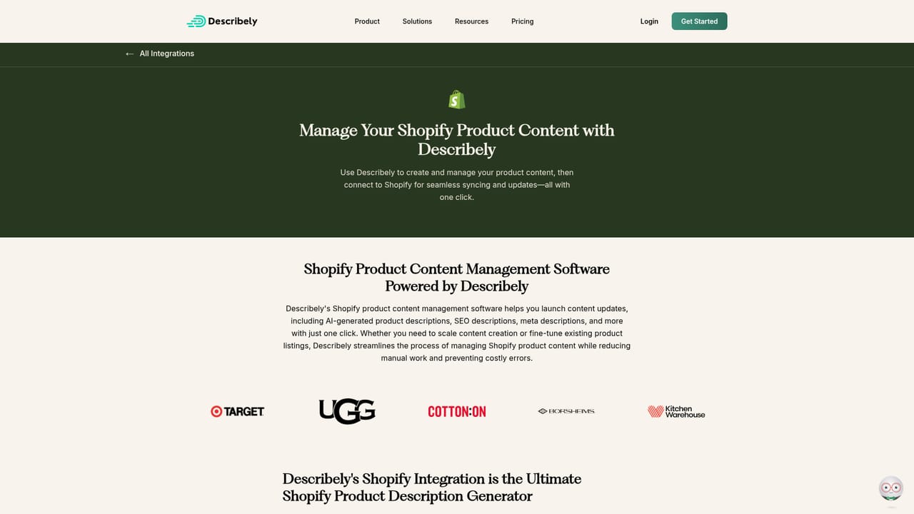 Describely — Connect your store or import a product file