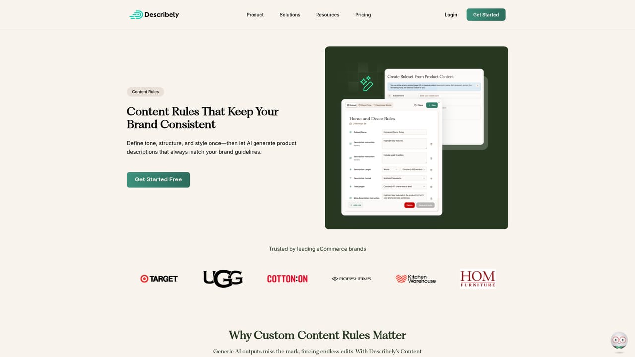 Describely — Define content rules and brand voice
