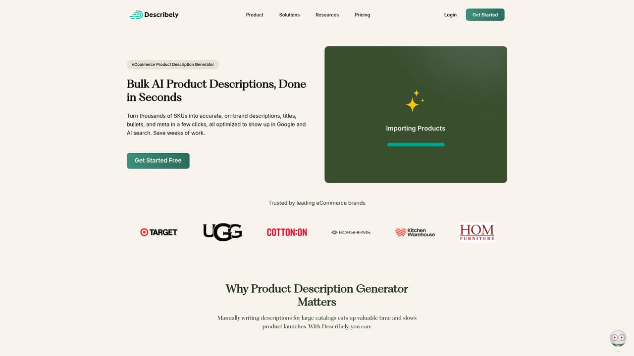 Describely — Generate descriptions and SEO metadata in bulk